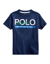 Polo Ralph Lauren Babies'  Polo T-shirt Toddler Boy T-shirt Midnight Blue Size 5 Cotton