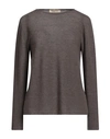 Gentryportofino Woman Sweater Dove Grey Size 12 Cashmere