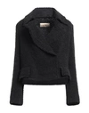 Gentryportofino Woman Jacket Black Size 8 Alpaca Wool, Virgin Wool, Polyamide