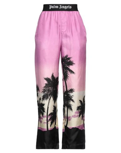 PALM ANGELS PALM ANGELS WOMAN PANTS FUCHSIA SIZE 8 VISCOSE, POLYAMIDE, POLYESTER, ELASTANE