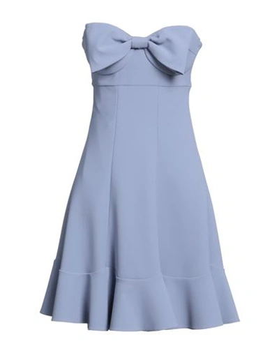 Elisabetta Franchi Woman Mini Dress Light Blue Size 8 Polyester, Elastane