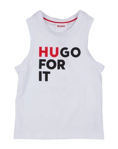 Hugo Boss Babies' Hugo Toddler Boy Top White Size 6 Cotton, Elastane