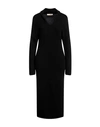 Gentryportofino Woman Midi Dress Black Size 14 Virgin Wool, Cashmere