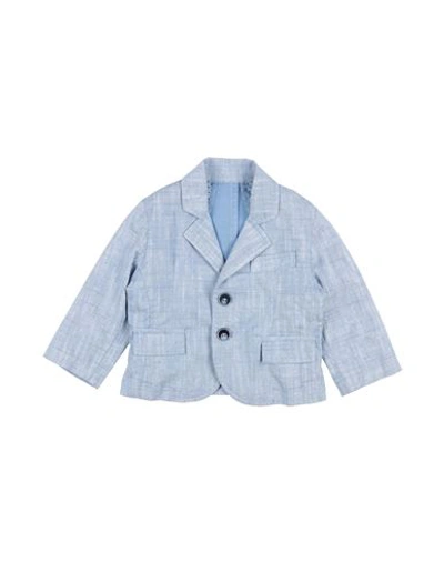 Manuell & Frank Babies'  Newborn Boy Blazer Light Blue Size 3 Cotton, Elastane