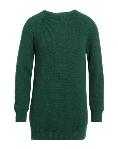 Cashmere Company Man Sweater Dark Green Size 38 Wool, Alpaca Wool In Green