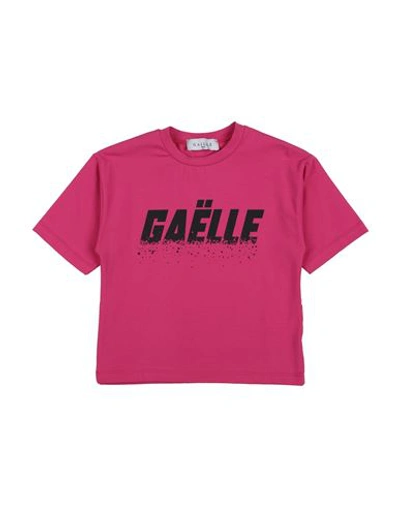 Gaelle Paris Babies' Gaëlle Paris Toddler Girl T-shirt Fuchsia Size 4 Cotton, Elastane In Pink