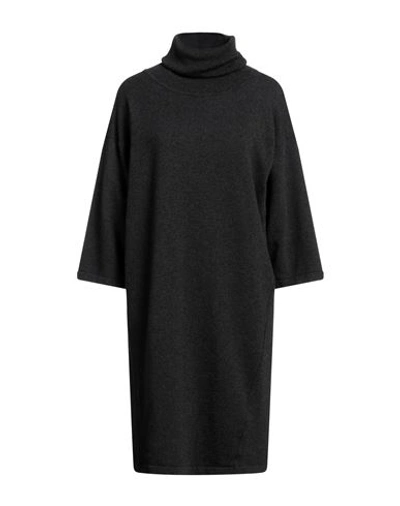 Gentryportofino Woman Mini Dress Steel Grey Size 6 Virgin Wool, Cashmere