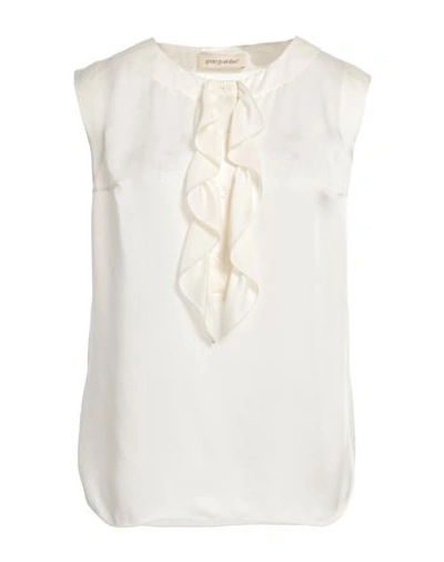 Gentryportofino Woman Top Ivory Size 6 Silk In White