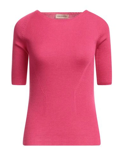 Gentryportofino Woman Sweater Fuchsia Size 8 Virgin Wool, Silk In Pink