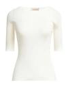 Gentryportofino Woman Sweater Ivory Size 10 Virgin Wool, Silk In White