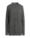 Gentryportofino Woman Turtleneck Steel Grey Size 10 Alpaca Wool, Polyamide, Cashmere, Wool