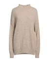 Gentryportofino Woman Turtleneck Beige Size 8 Alpaca Wool, Polyamide, Cashmere, Wool