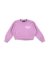 DSQUARED2 DSQUARED2 TODDLER GIRL SWEATSHIRT LILAC SIZE 4 COTTON
