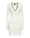 Just Cavalli Woman Mini Dress Off White Size 6 Viscose, Polyamide, Elastane In White