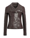 Street Leathers Woman Jacket Brown Size L Leather