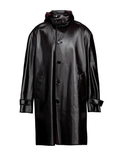 Dolce & Gabbana Man Overcoat & Trench Coat Dark Brown Size 46 Cotton