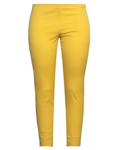 Antonelli Woman Pants Ocher Size 8 Cotton, Polyamide, Elastane In Yellow