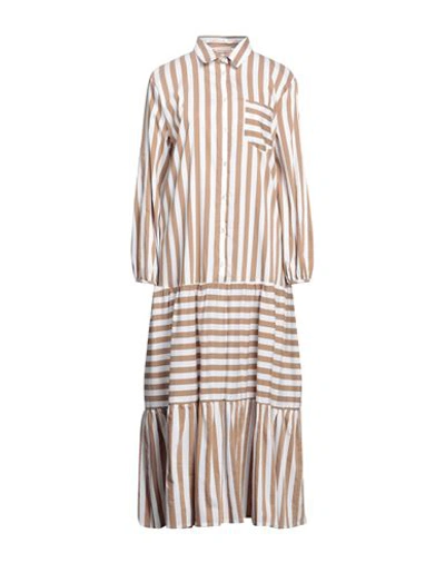 Semicouture Woman Maxi Dress White Size 8 Cotton, Polyester