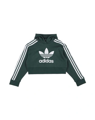 Adidas Originals Babies'  Toddler Boy Sweatshirt Green Size 7 Cotton, Recycled Polyester, Elastane