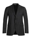 Tombolini Man Suit Jacket Steel Grey Size 40 Virgin Wool In Blue