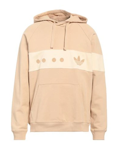 Adidas Originals Man Sweatshirt Sand Size Xxl Cotton In Beige