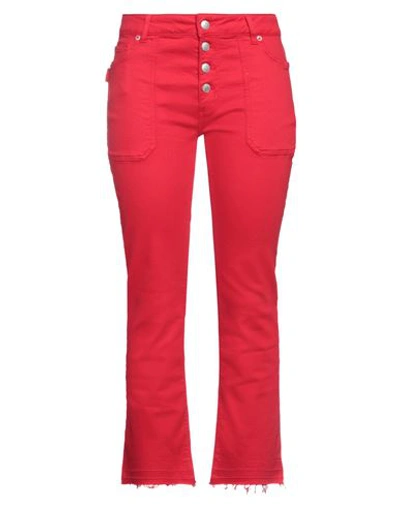 Zadig & Voltaire Woman Jeans Red Size 27 Cotton, Elastane