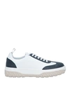 Thom Browne Low Top Leather Sneakers In Navy Blue