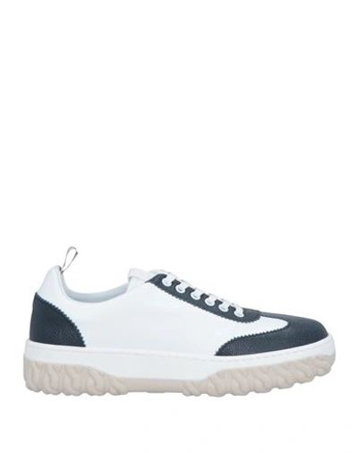Thom Browne Low Top Leather Sneakers In White