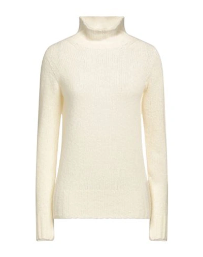 Gentryportofino Woman Turtleneck Cream Size 4 Virgin Wool, Polyamide In White