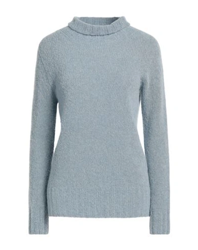 Gentryportofino Woman Turtleneck Sky Blue Size 12 Virgin Wool, Polyamide