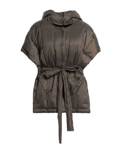 Gentryportofino Woman Down Jacket Dark Brown Size S Polyester
