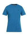 Hackett Man T-shirt Azure Size L Cotton In Blue