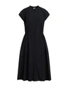 European Culture Woman Midi Dress Black Size Xxl Cotton