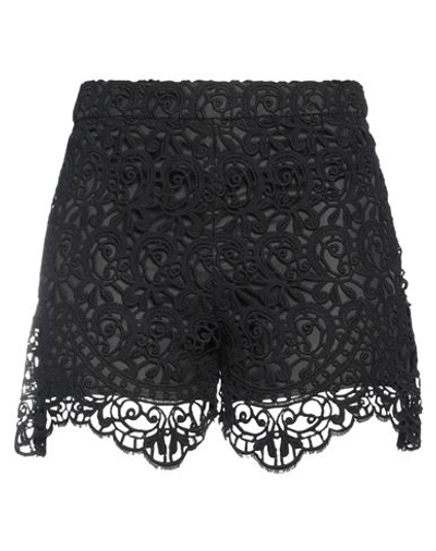Burberry High-rise Lace Shorts In Black