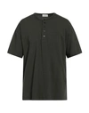 American Vintage Man T-shirt Military Green Size Xl Cotton In Green