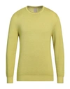 H953 Man Sweater Acid Green Size 42 Merino Wool