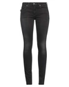 ZADIG & VOLTAIRE ZADIG & VOLTAIRE WOMAN JEANS BLACK SIZE 29 COTTON, ELASTANE, COWHIDE