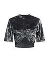 Just Cavalli Woman Top Lead Size Xxl Polyester, Elastane In Grey