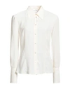 Anna Molinari Woman Shirt Cream Size 10 Acetate, Silk In White