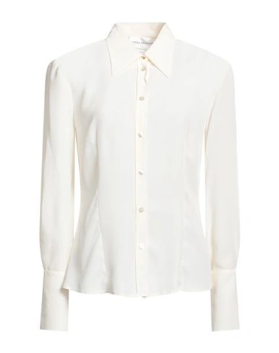 Anna Molinari Woman Shirt Cream Size 10 Acetate, Silk In White