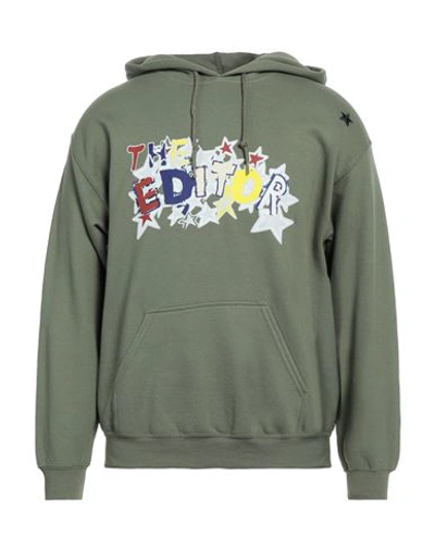 The Editor Mens Military Green Sweatshirt