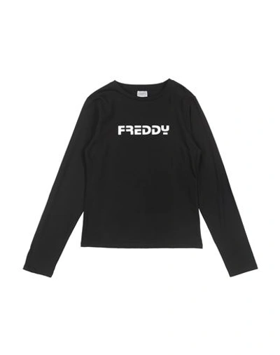 Freddy Babies'  Toddler Girl T-shirt Black Size 4 Cotton, Elastane