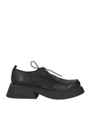 1725.A 1725.A WOMAN LACE-UP SHOES BLACK SIZE 8 SOFT LEATHER