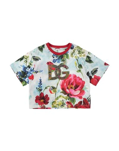 Dolce & Gabbana Babies'  Toddler Girl T-shirt Azure Size 4 Cotton In Blue