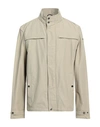 Geox Man Jacket Beige Size 50 Cotton, Polyamide