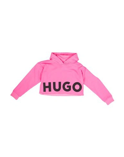 Hugo Boss Babies' Hugo Toddler Girl Sweatshirt Fuchsia Size 6 Polyester, Cotton In Pink