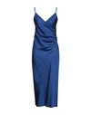 Vicolo Woman Midi Dress Blue Size M Viscose