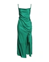 Vicolo Woman Midi Dress Emerald Green Size M Viscose