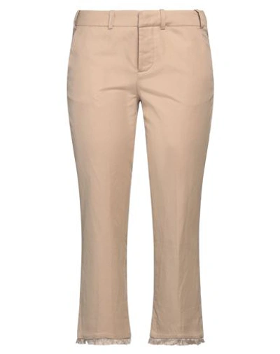 ZADIG & VOLTAIRE ZADIG & VOLTAIRE WOMAN CROPPED PANTS SAND SIZE 8 COTTON, LINEN, ELASTANE