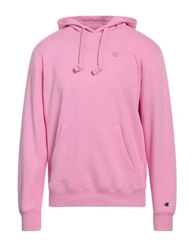 Champion Man Sweatshirt Pink Size L Cotton, Polyester